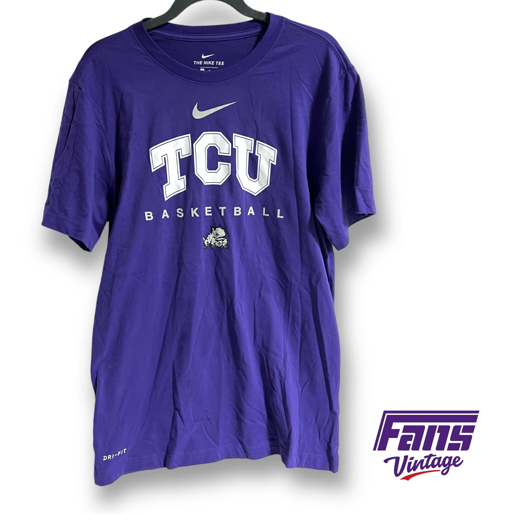 Nike TCU Basketball team issued tee Fans Vintage