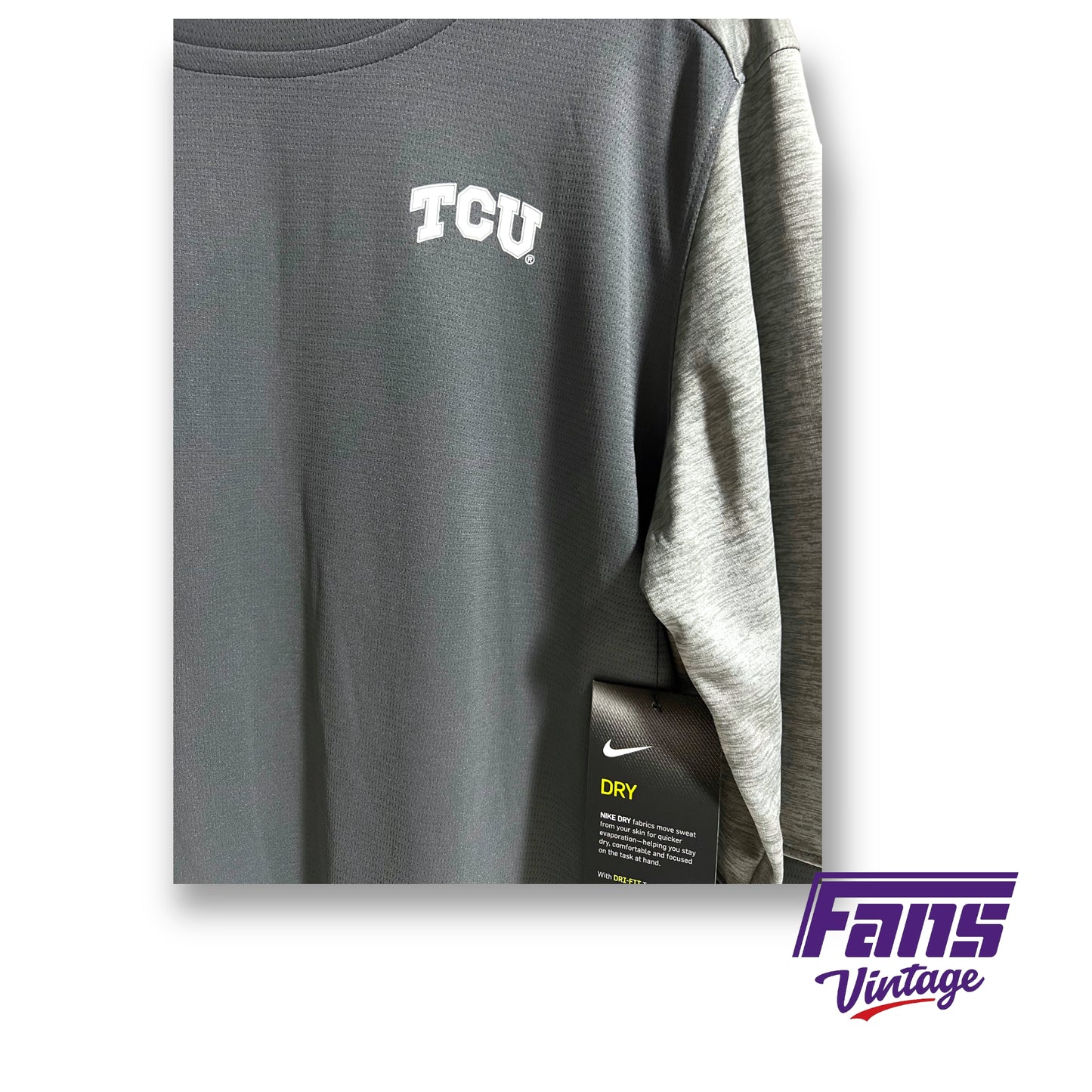 Nike TCU team issued premium woven UV Protective dri-fit long sleeve shirt