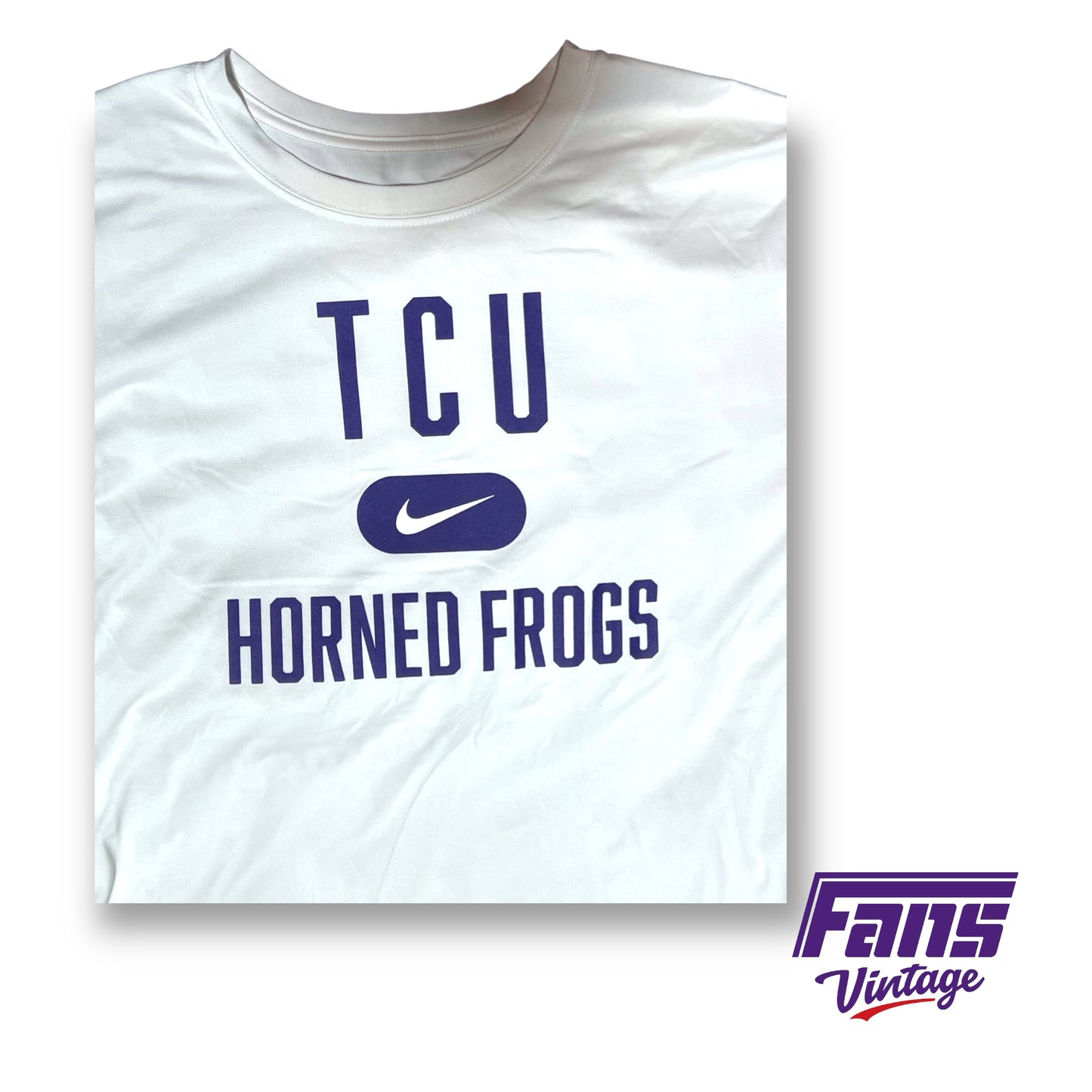 Nike TCU 'Horned Frogs' Basketball team issued long sleeve dri-fit warmup shirt