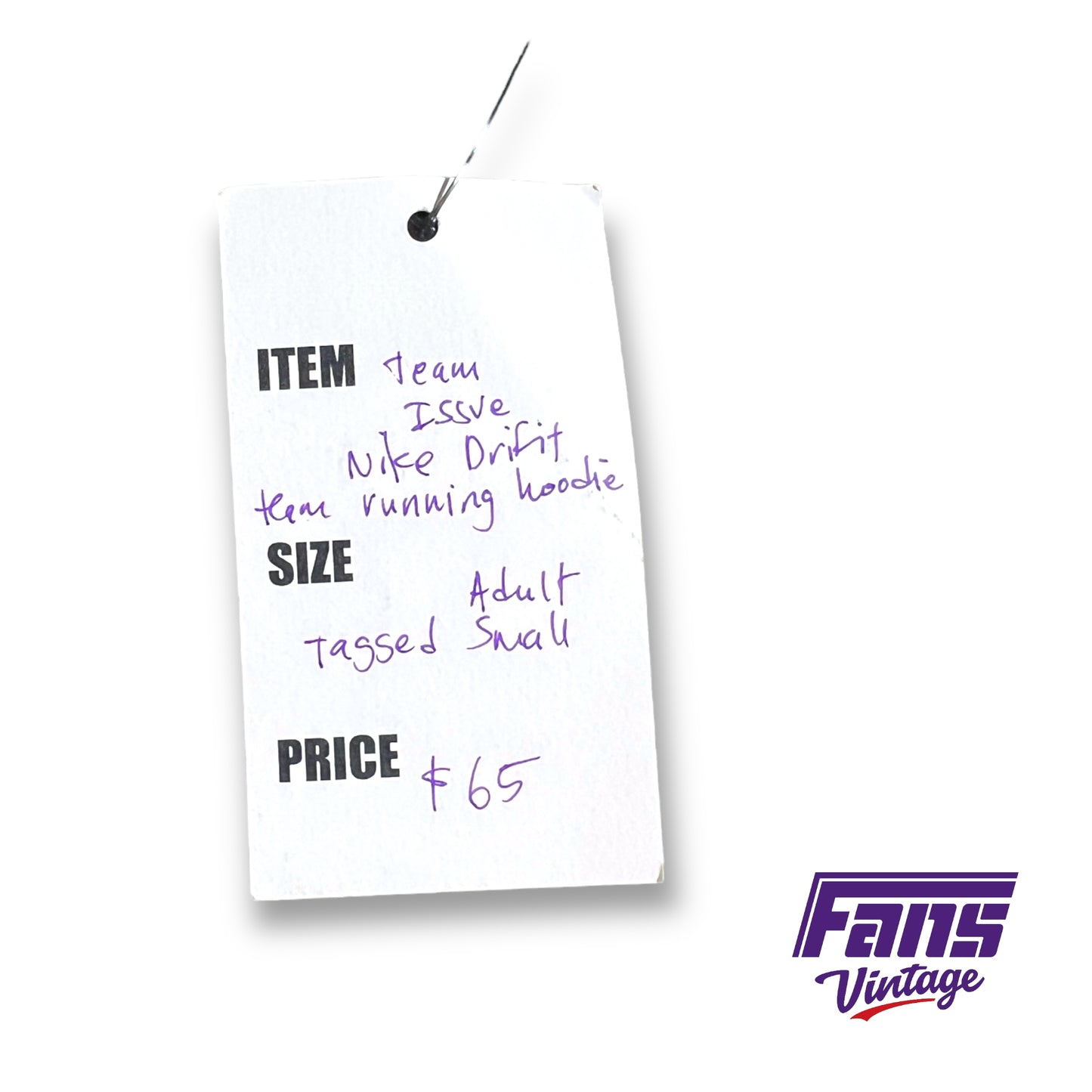 Nike TCU team issued full-zip dri-fit running hoodie