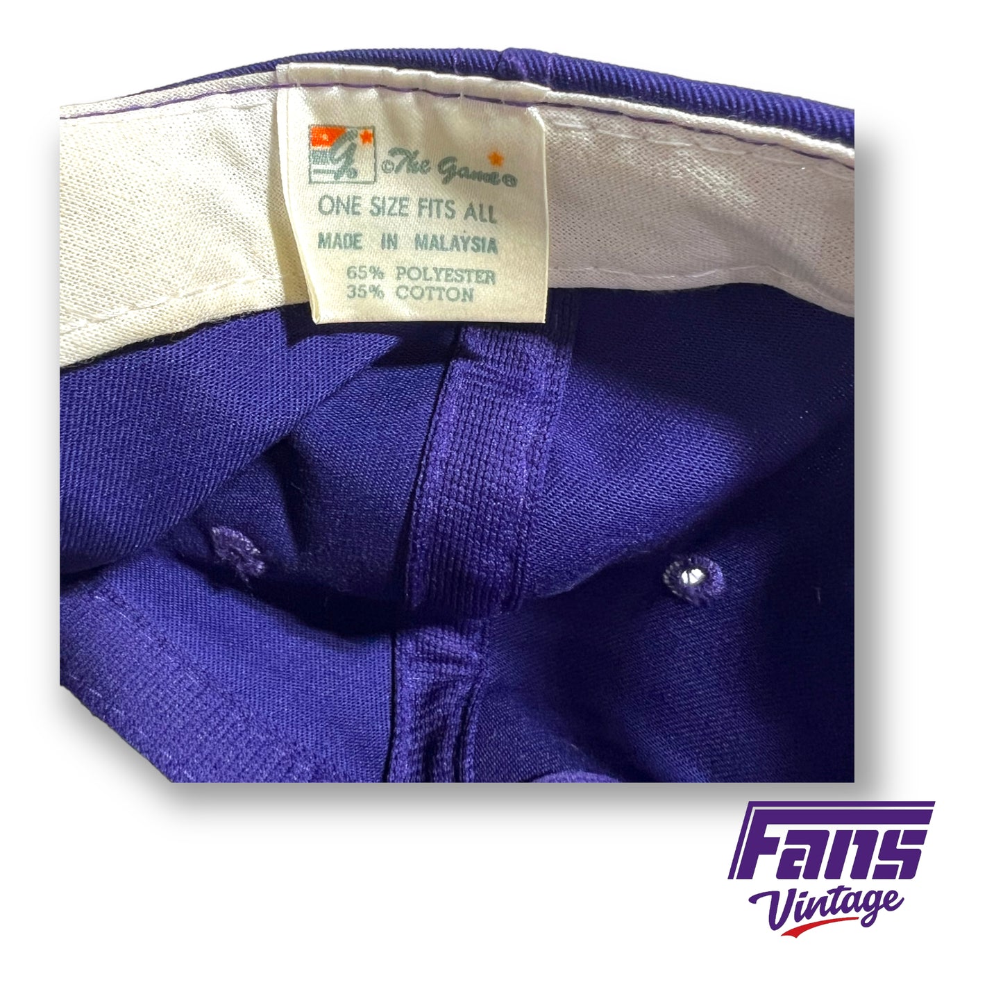 90s Vintage The Game TCU split bar snapback hat