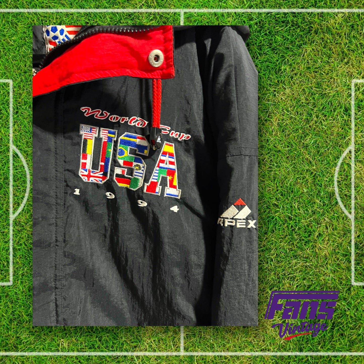 INSANE 90s Vintage USA 94 World Cup Puffer Jacket