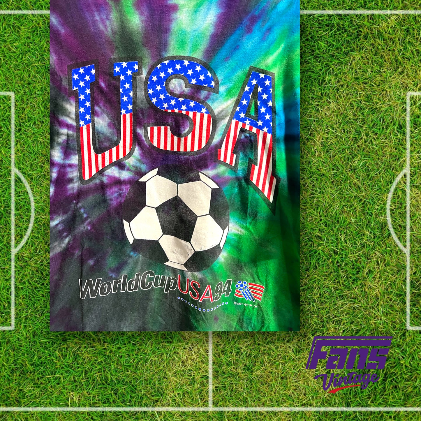 RARE! 90s vintage USA Soccer tie-dye tee - different styles
