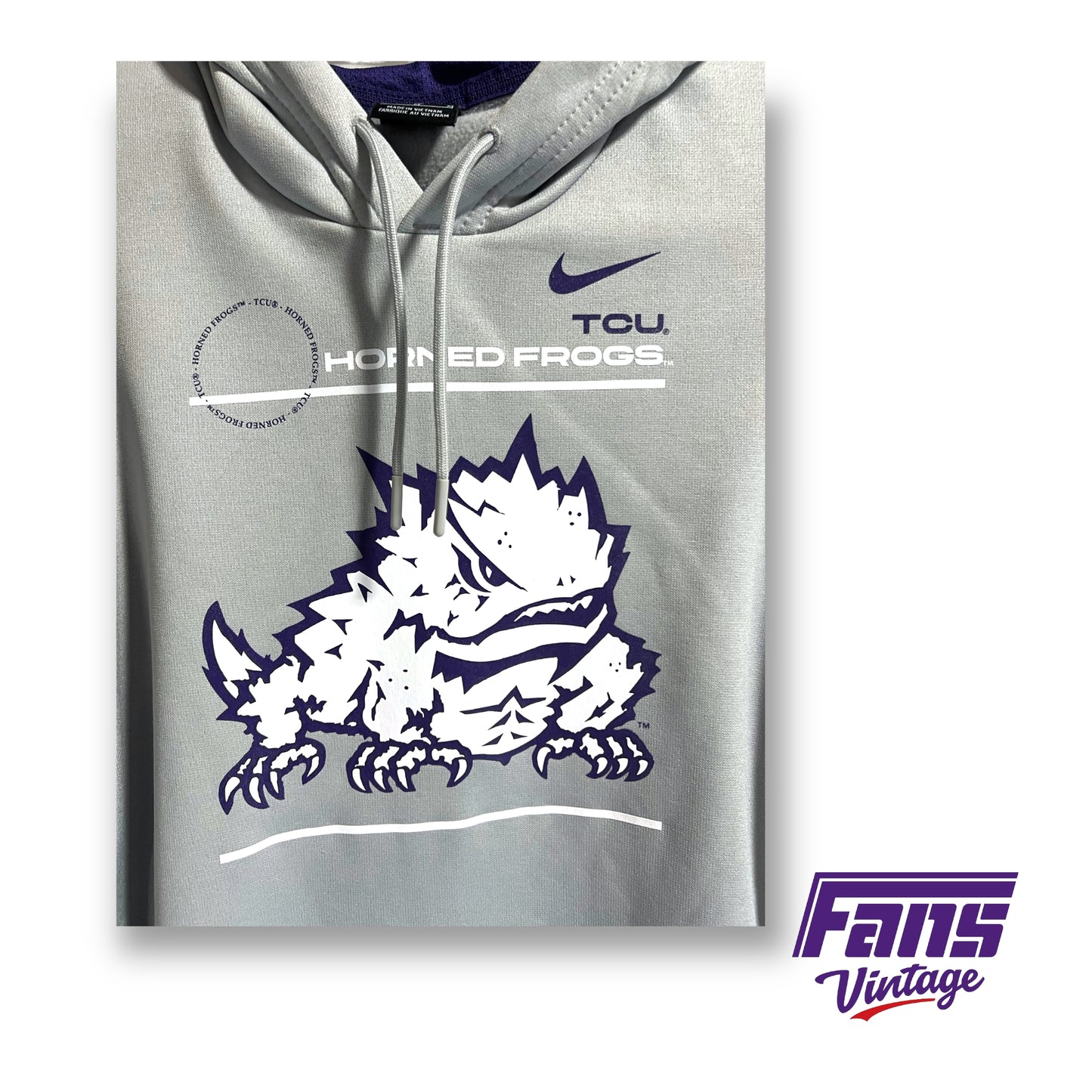 Nike TCU Football team issued hoodie - Big Horned Frog Logo