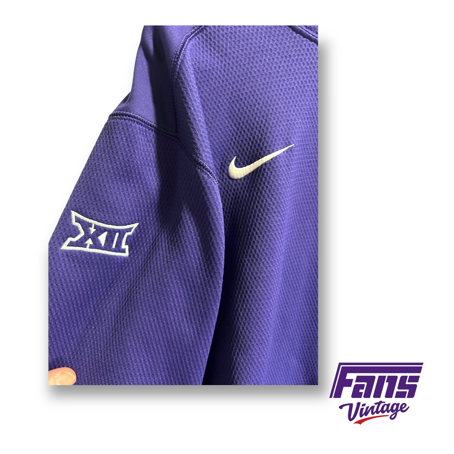 Premium Nike TCU team issued therma-fit full zip hoodie