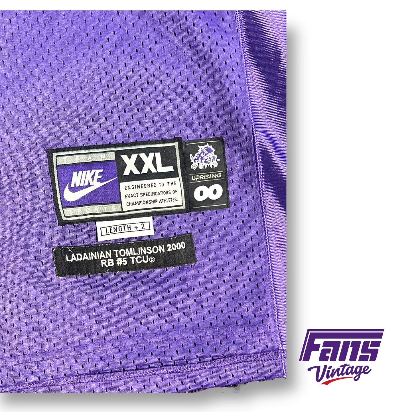 Vintage LaDainian Tomlinson fully stitched TCU jersey - Alternate Paler Purple Version!