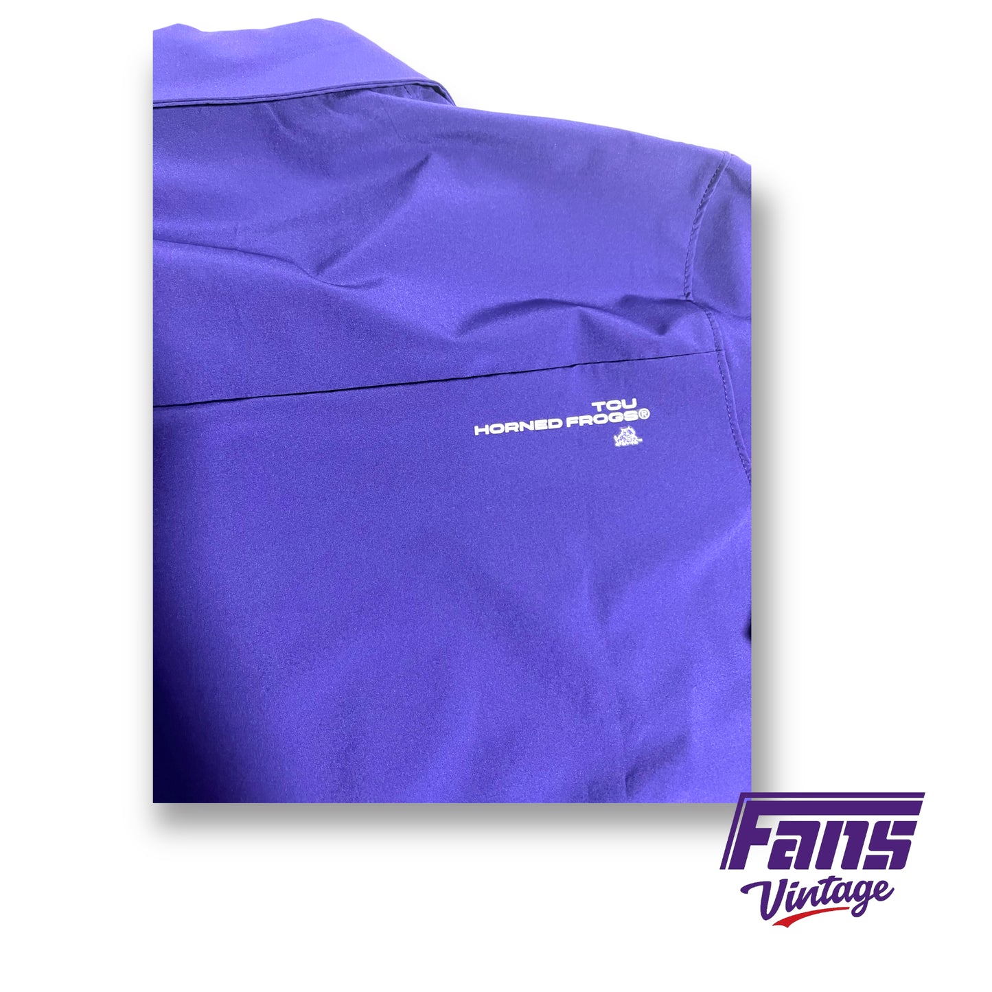 Nike TCU team issued 'Horned Frog' dri-fit zero Coach's Sideline polo