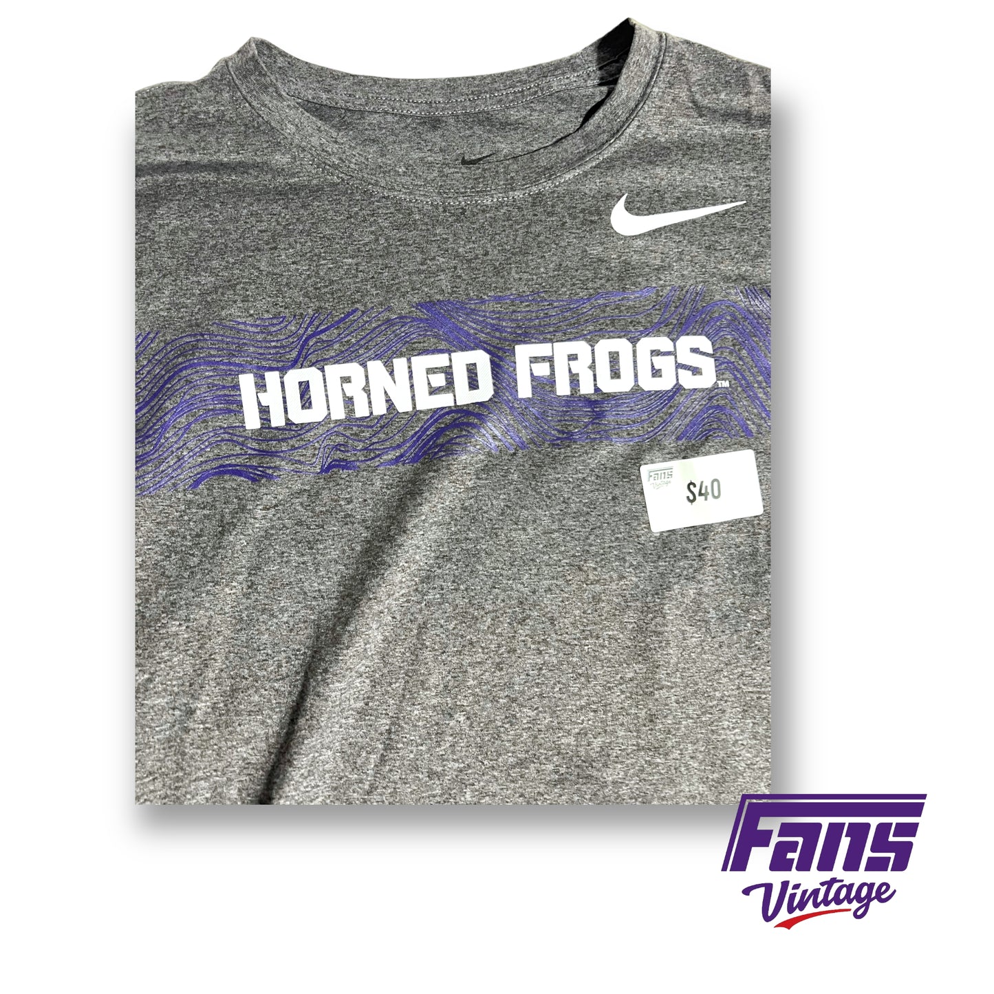 TCU Baseball Team Issued Nike Drifit Longsleeve Tee