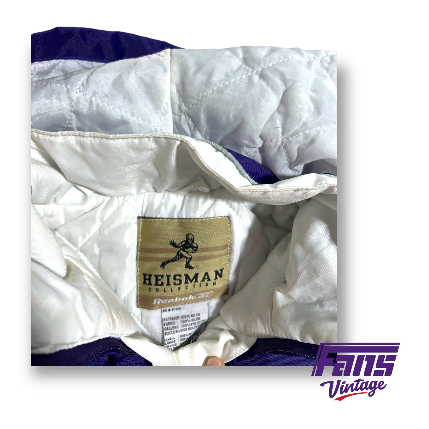 Epic Reebok "Heisman Edition" Vintage TCU Puffer Jacket