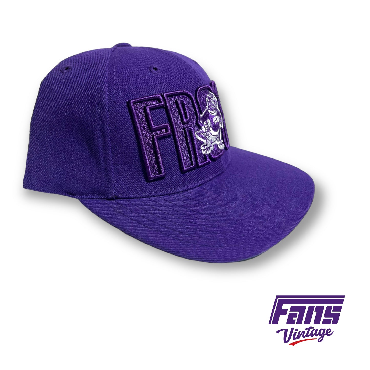 Sick 90s Vintage TCU 'Throwback Frog' snapback cap