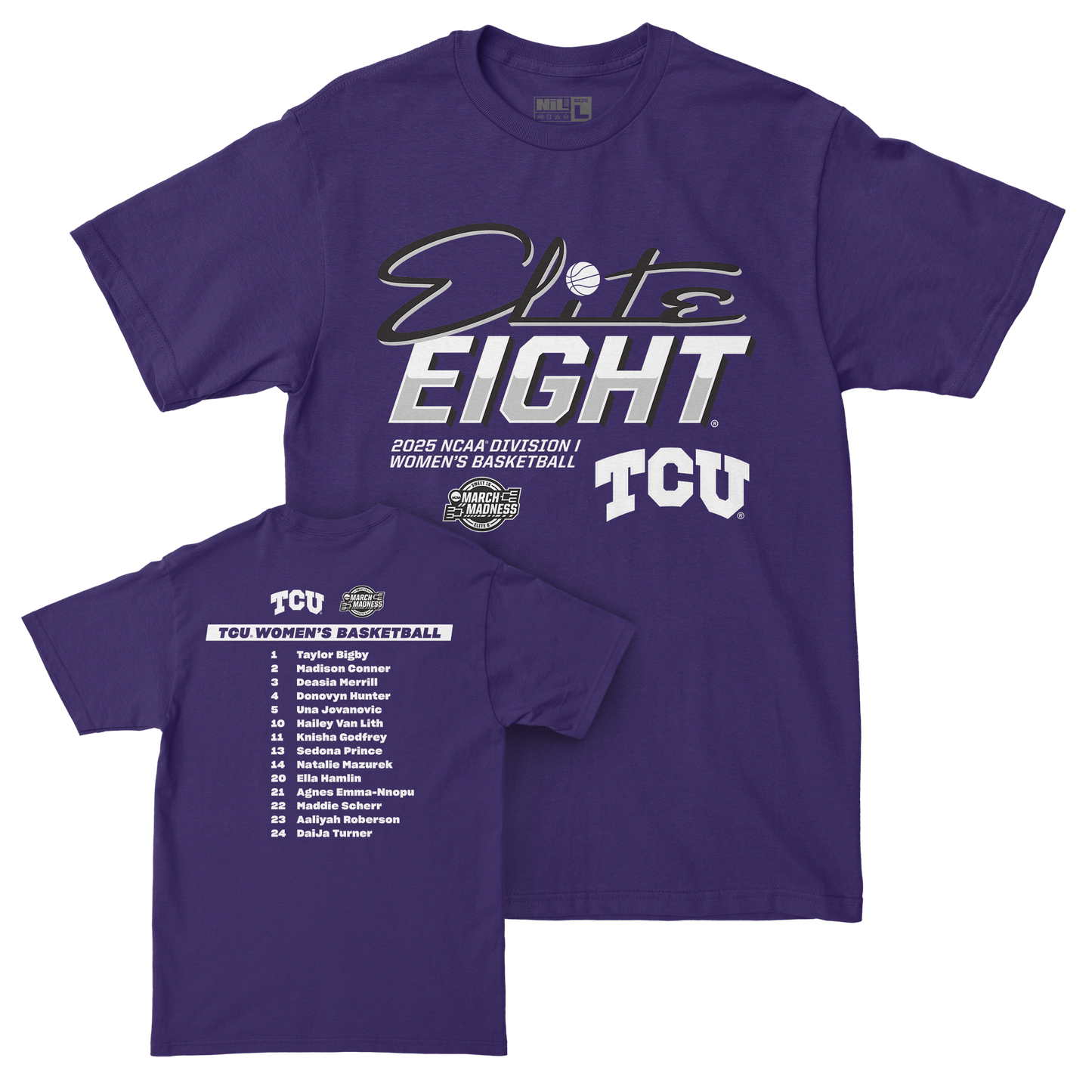 EXCLUSIVE TCU NIL RELEASE - TCU Women's Basketball Elite Eight Traditional Tee