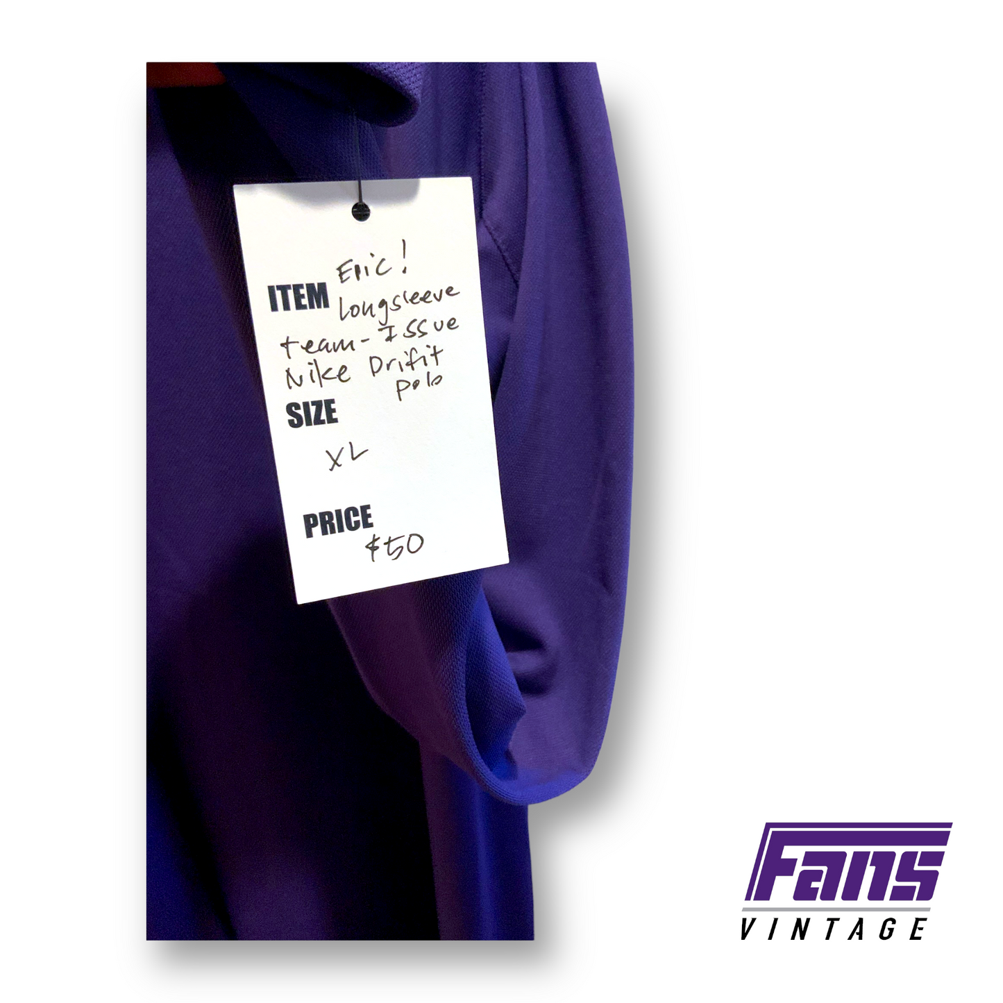 TCU Team-Issue Game Worn! Nike Sideline Long sleeve Coach's Polo