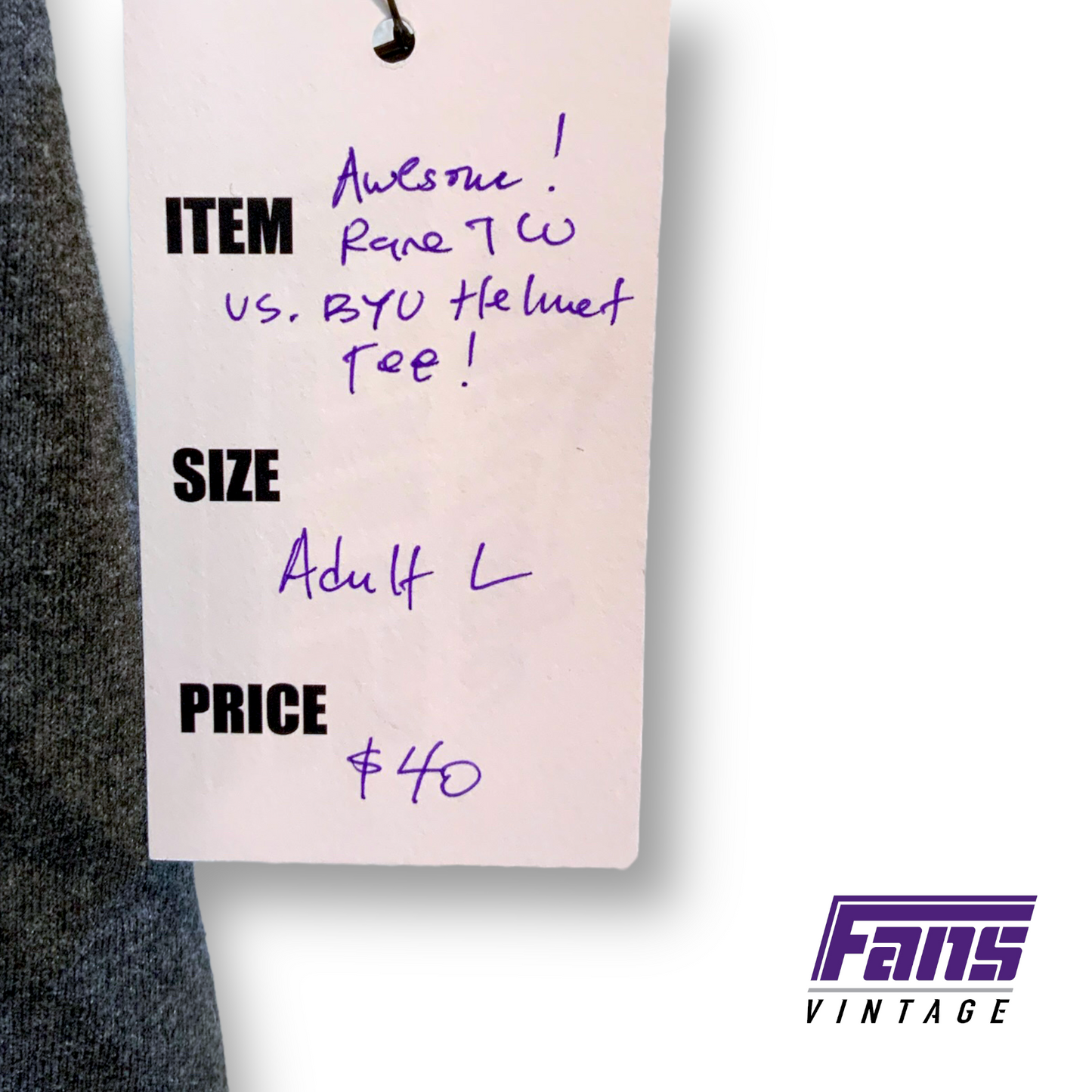 TCU vs BYU Cowboys Stadium 2011 Big Helmet Logo Matchup Tee