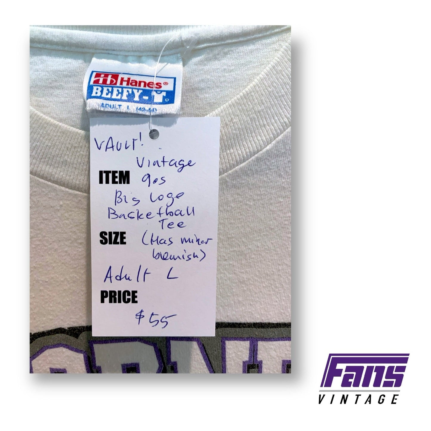90s Vintage TCU Basketball Shirt - Horned Frog Hoops with big graphic logo!