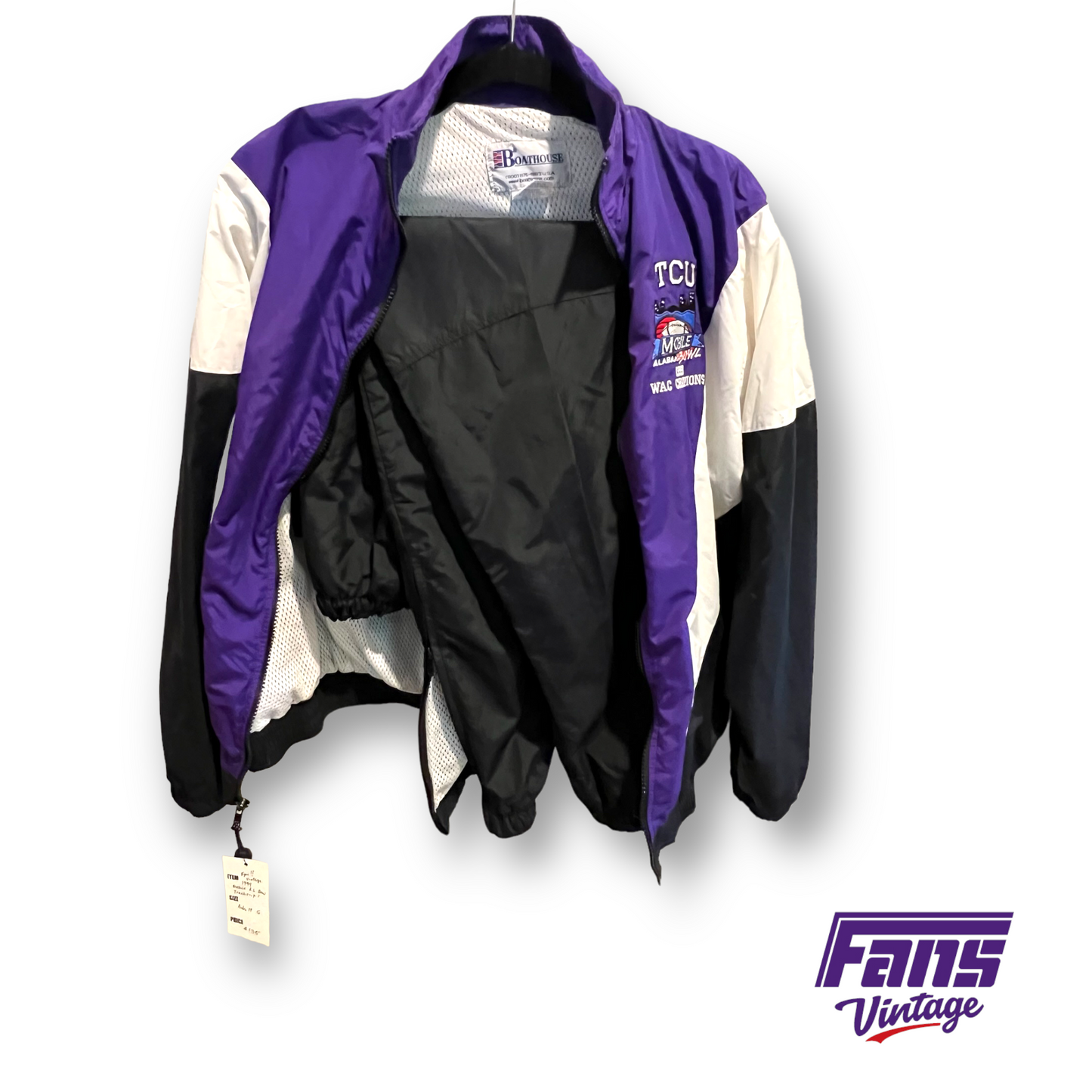RAD! Vintage TEAM ISSUE / GAME WORN Vintage TCU Football Winbreaker Tracksuit 1999 Bowl Game