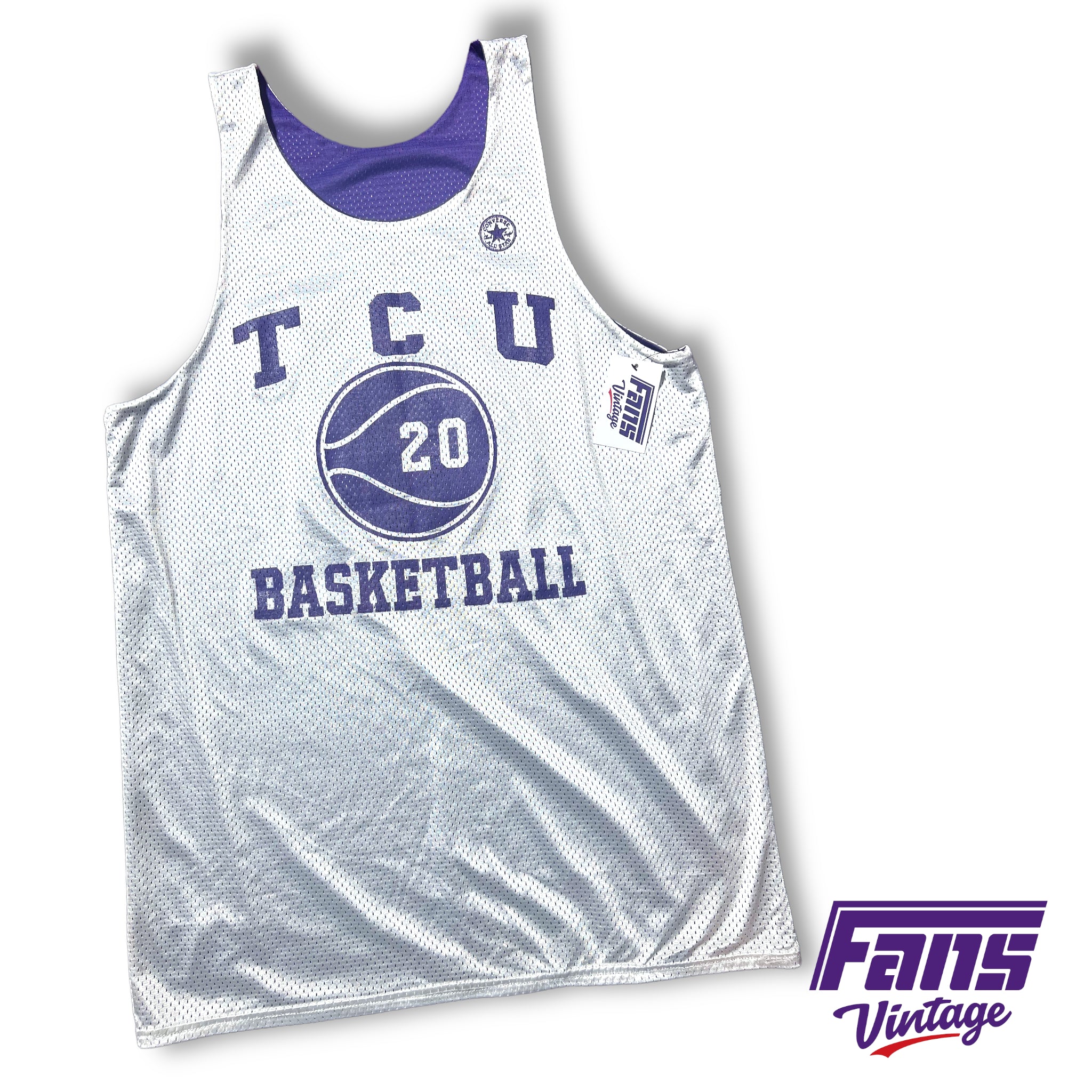 1970s Vintage TCU Basketball Jersey - Double Sided with Funny Slogan