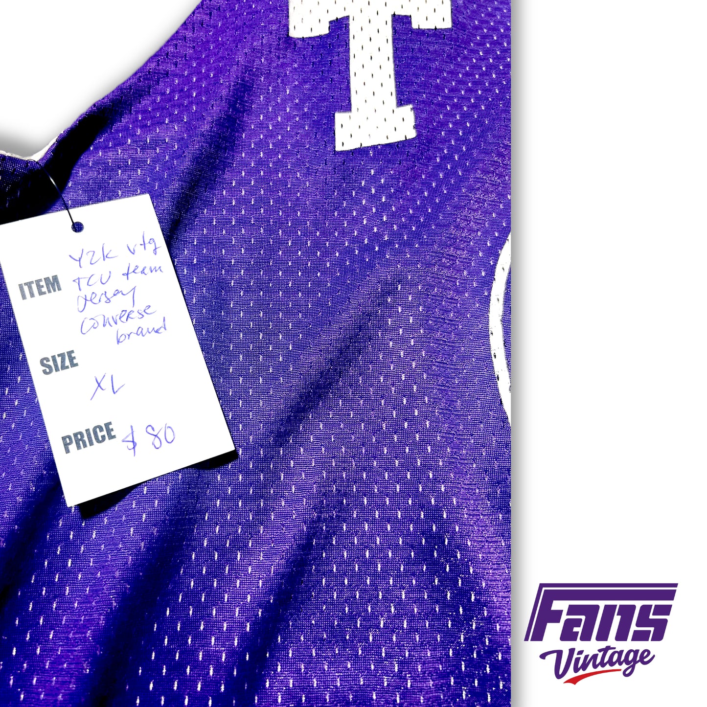 Vintage TCU Basketball Jersey - Insane Player Worn Reversible Converse Jersey