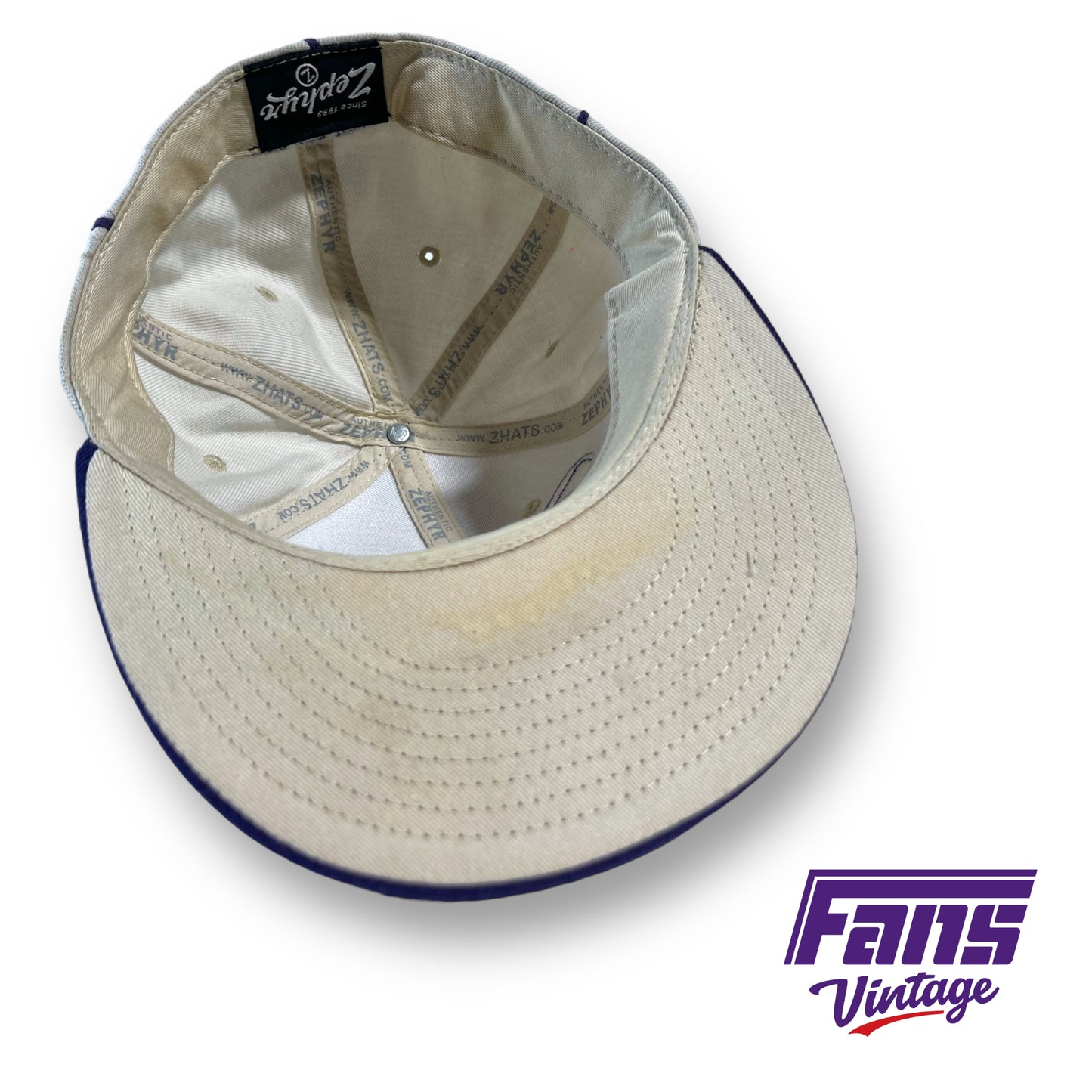 Zephyr TCU throwback pinstripe fitted hat