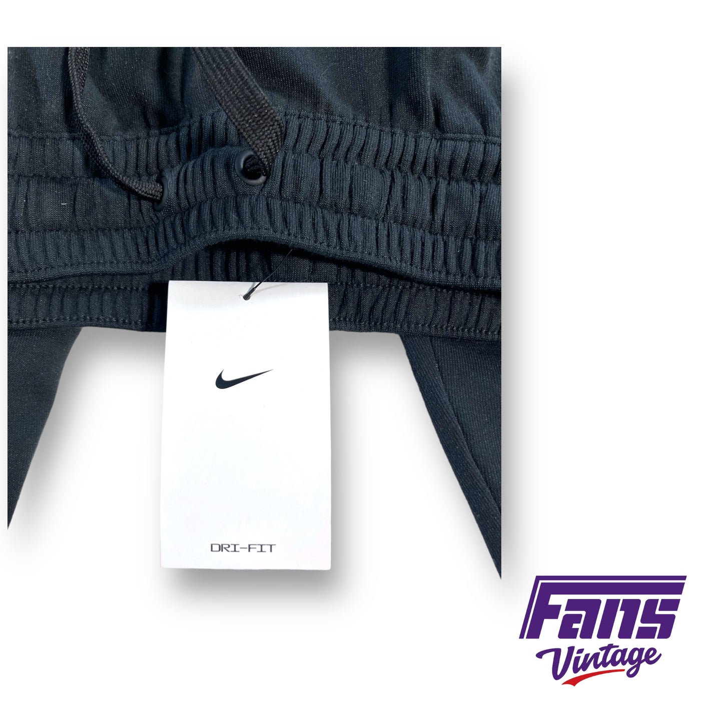 Nike TCU Basketball team issued premium black “Showtime” dri-thermal jogger lounge/travel pants