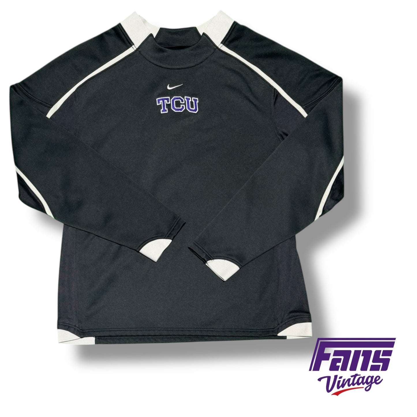 Vintage TCU Nike Fit Therma - Y2K Era Team Issued Pullover Sweatshirt
