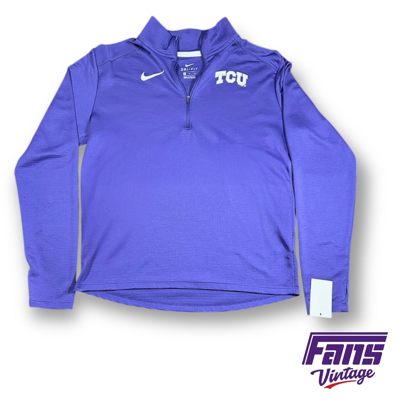 TCU Team Issue Premium Weave Lightweight Quarter Zip Pullover