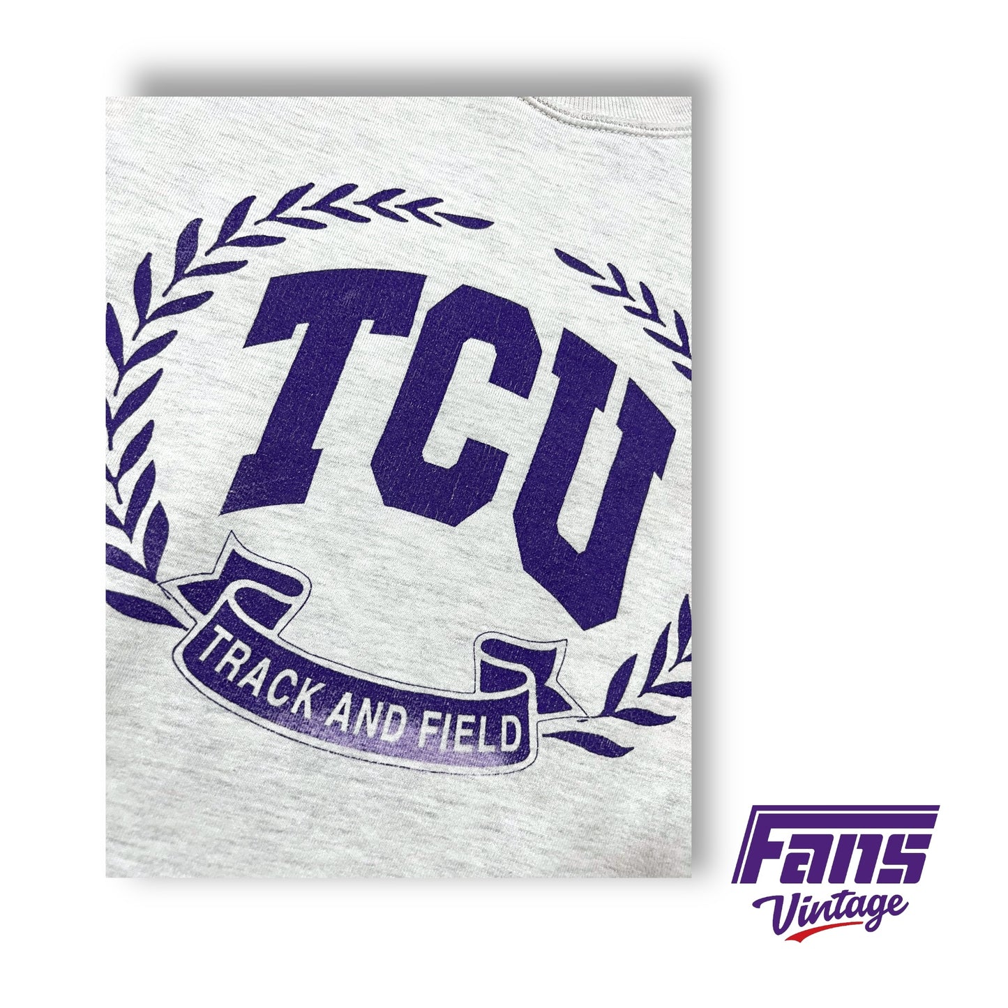 RARE 90s Vintage TCU Track and Field Crewneck Sweatshirt