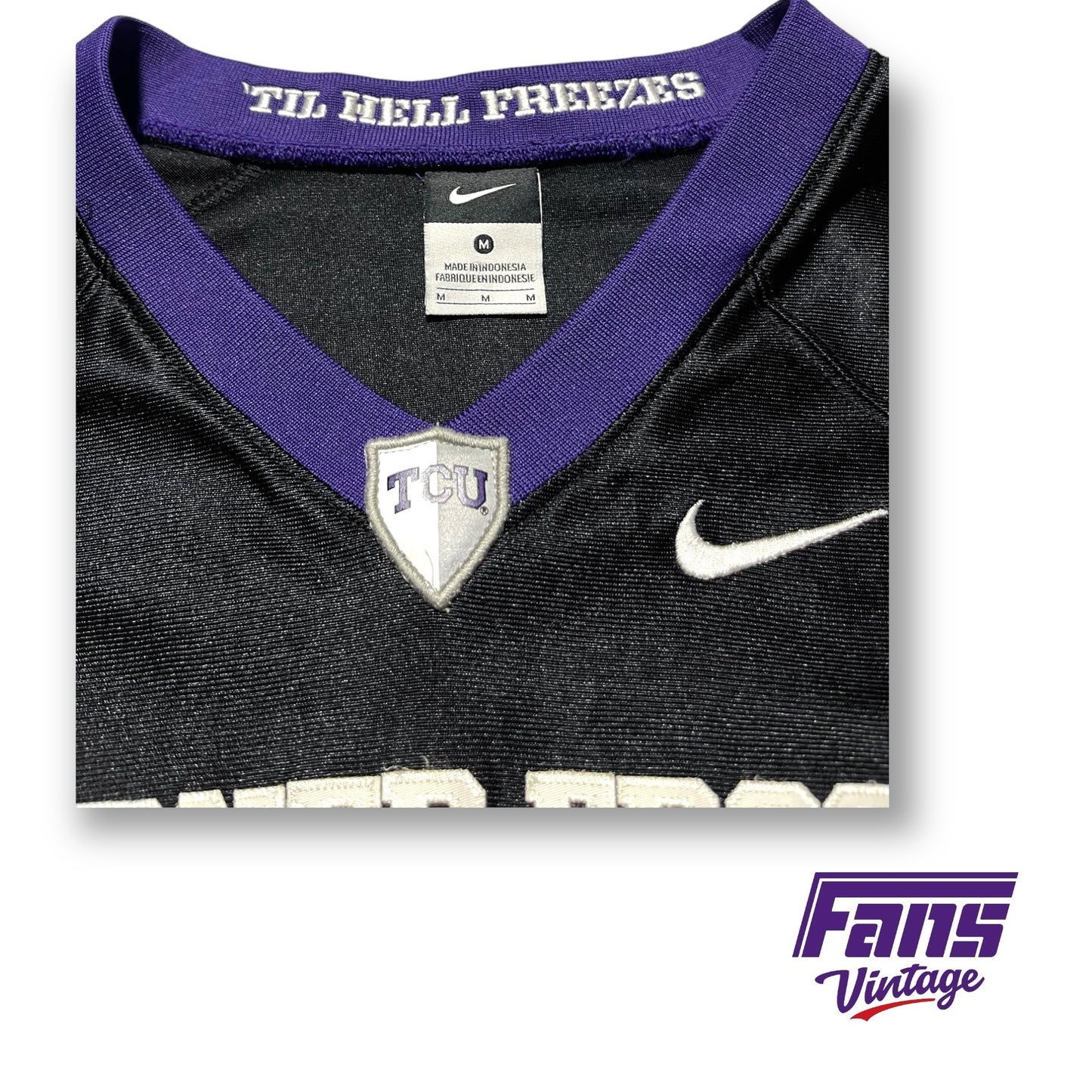 One of a Kind! Vintage TCU Andy Dalton “Til Hell Freezes” Custom Cropped Nike Jersey set