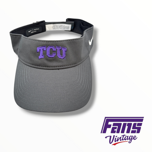 TCU Team Issue Anthracite Gray Sideline Visor