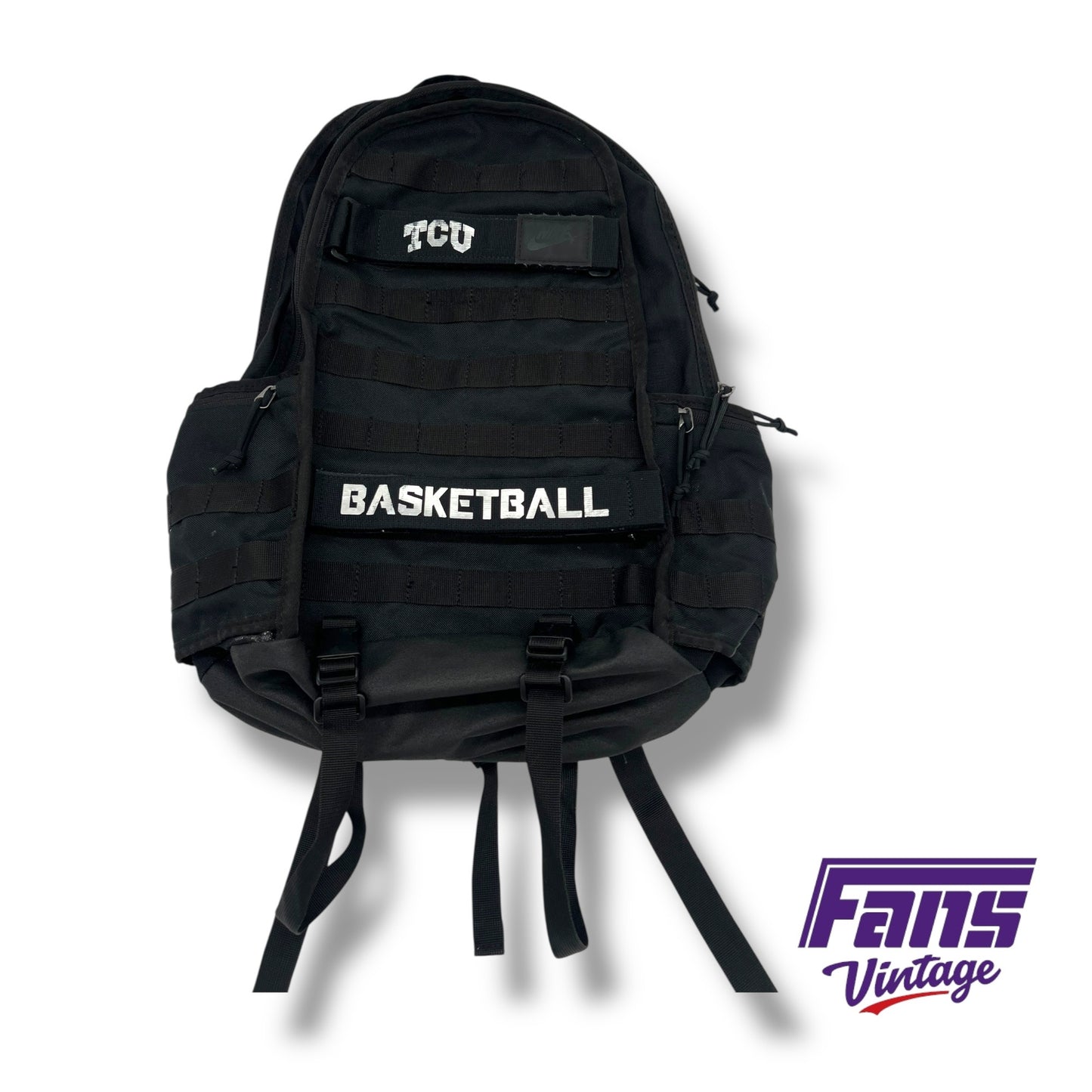 RARE! TCU Basketball Team Custom Nike Tactical Backpack with Silver-Chrome Look Logos