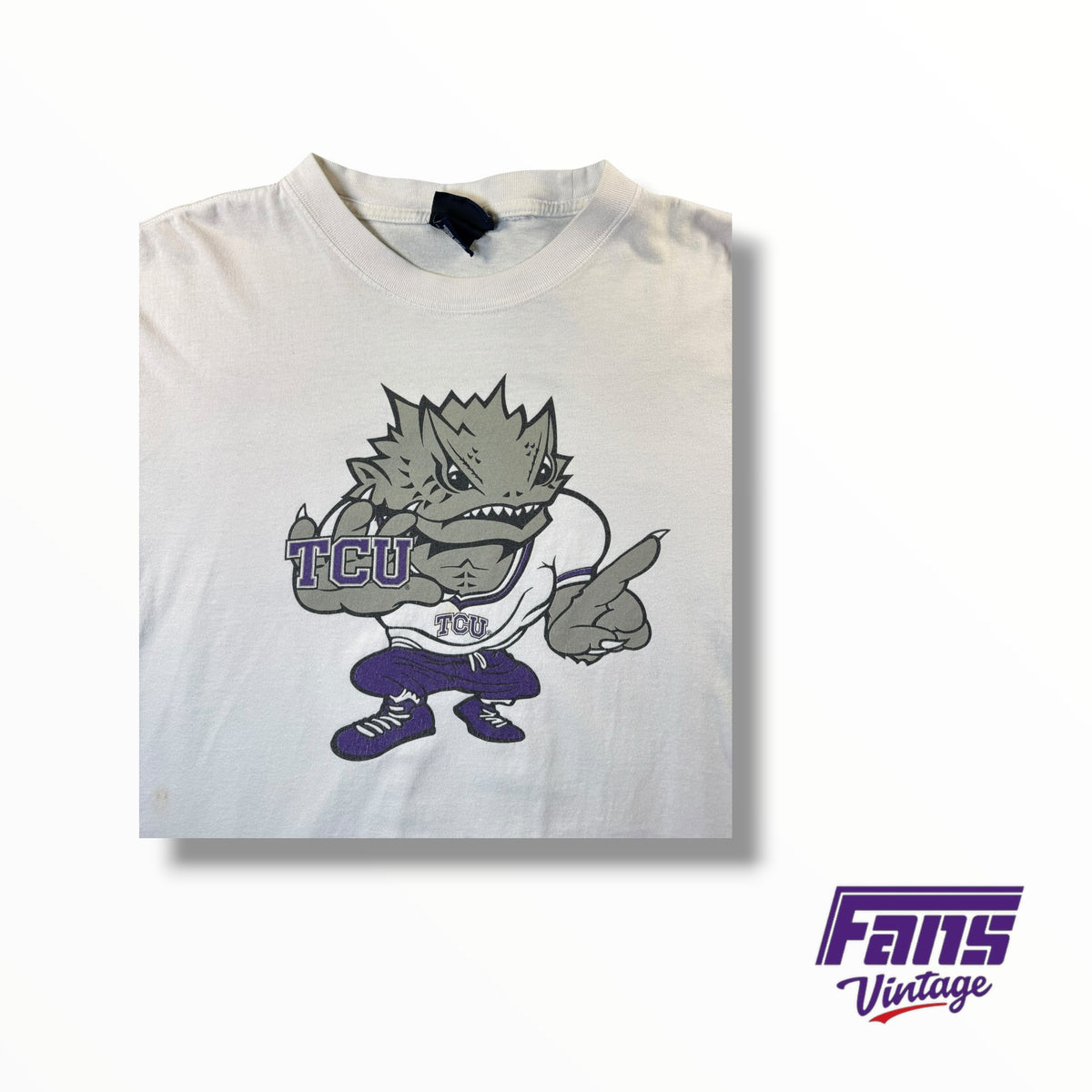 Vintage TCU Double Sided Classic Frog And Fight Song Graphic Tee