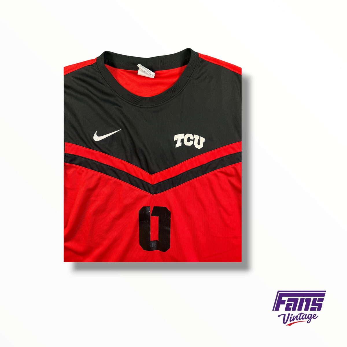 TCU Soccer Team Issued Goalkeeper Short Sleeve Jersey with Double Sided #0 in Spit Blood Colors