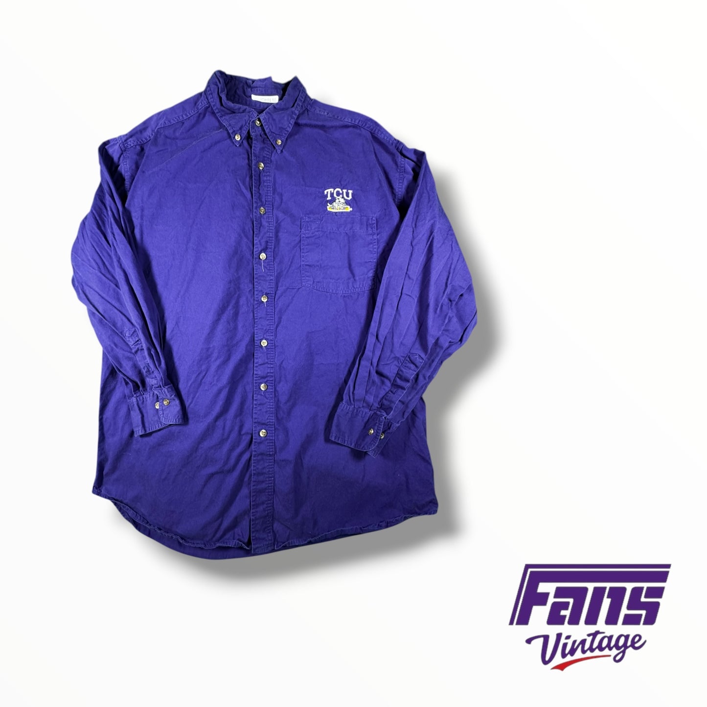 Vintage TCU Frog Club Button Up Shirt