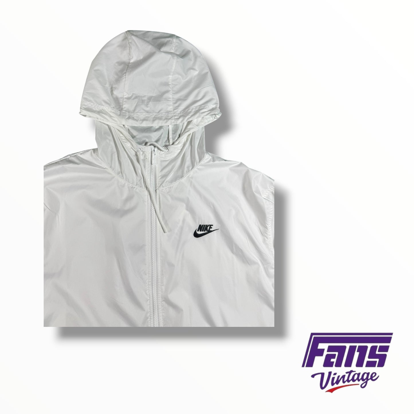 TCU Nike Team Issued Whiteout Windbreaker Jacket