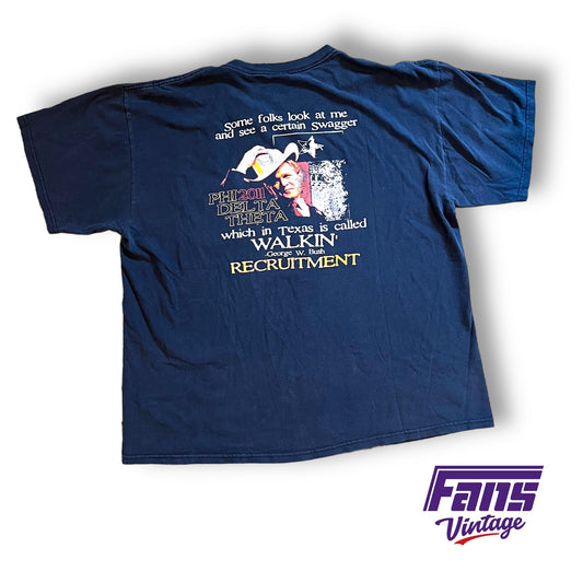 Frat GRAIL - Vintage TCU Phi Delt George W. Bush Texas Quote Tee