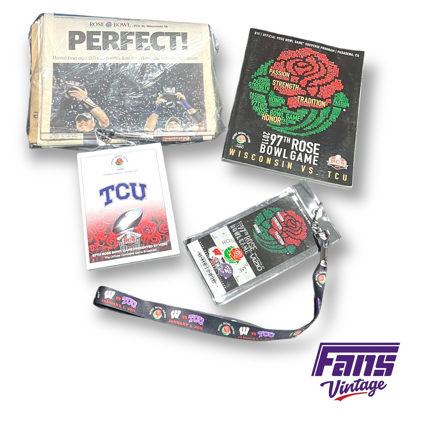 TCU Rose Bowl Memorabilia Bundle