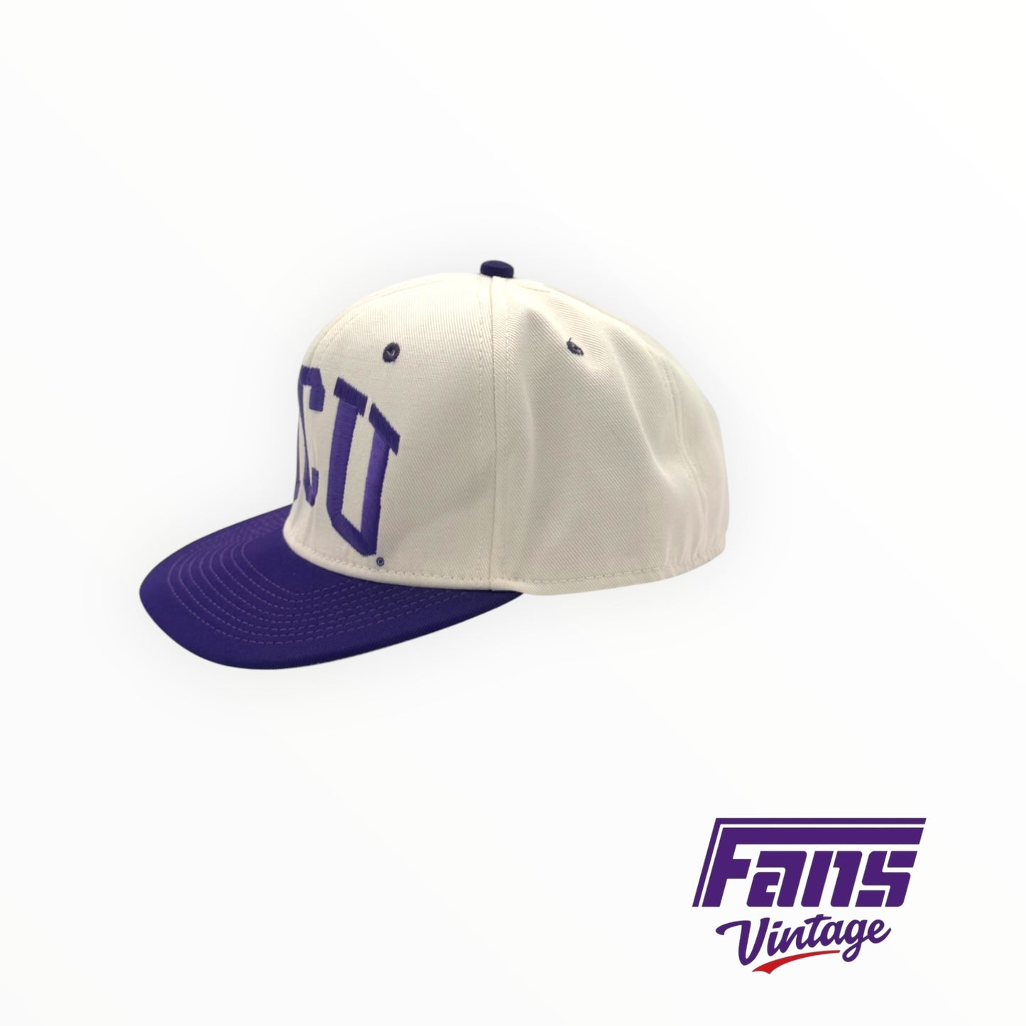 RARE! Vintage TCU Liberty bowl team issued fitted hat hat with 3 sided embroidered logos. New with Original Tags!