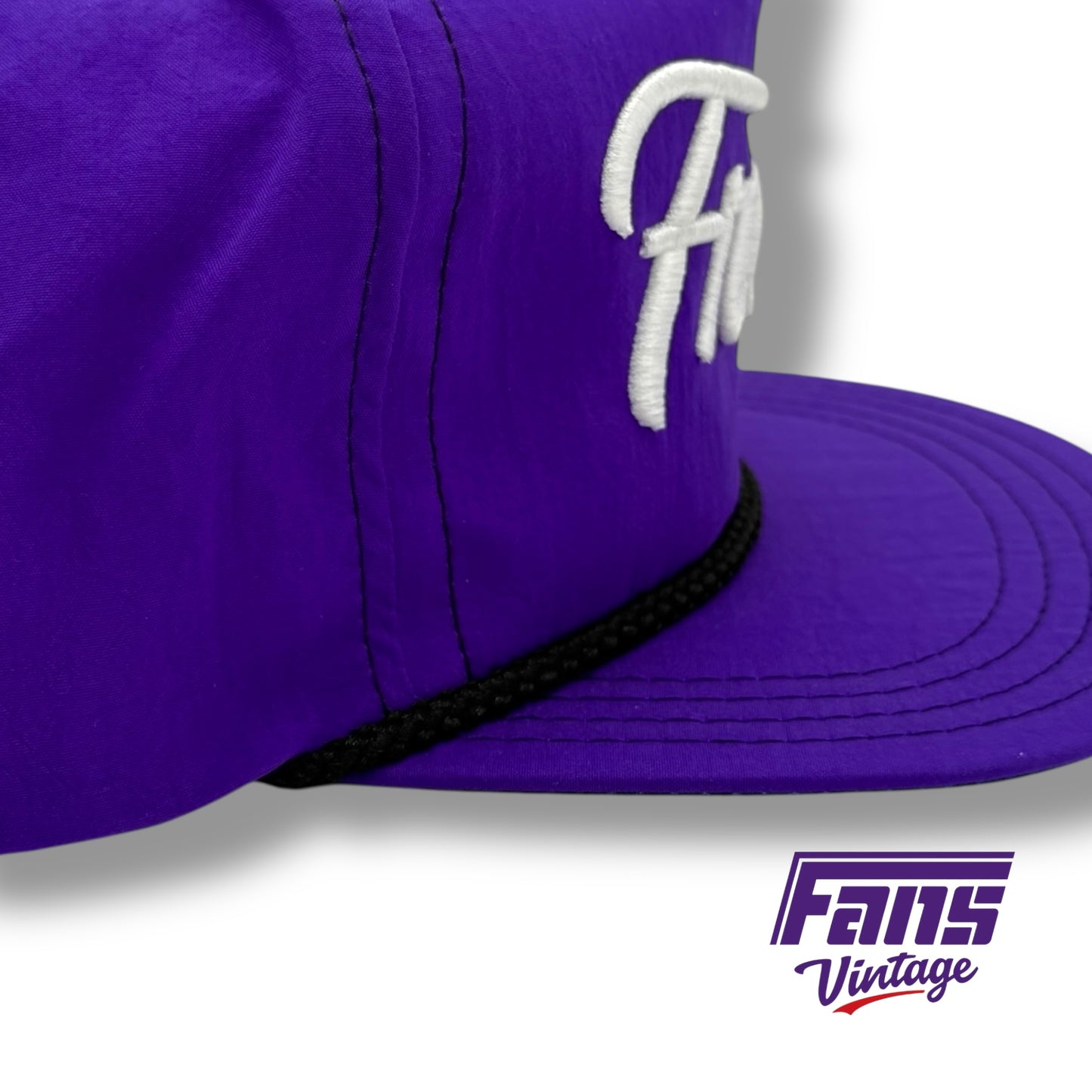 Fans Originals “Frogs” Script Logo 90s Vintage Rope Hats - Electric Grape Matte Material