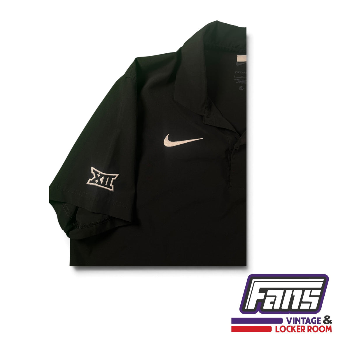 TCU Football Team Issued Blackout Matte Heather Polo