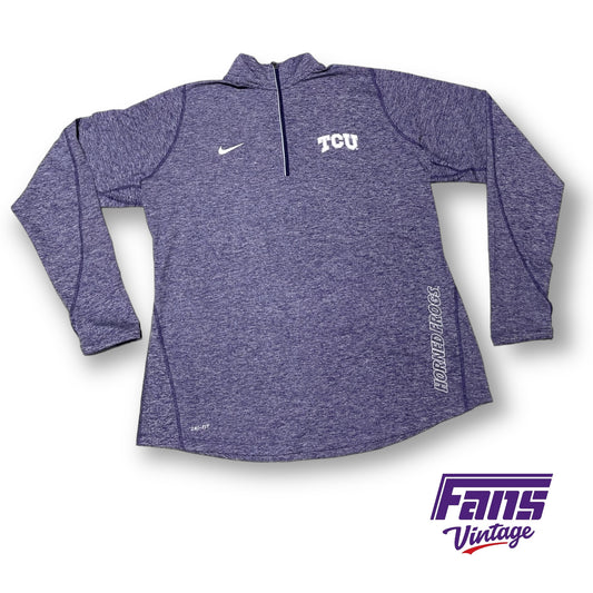 TCU Team Issue Women’s Nike 1/4 Zip Running Top - awesome details!