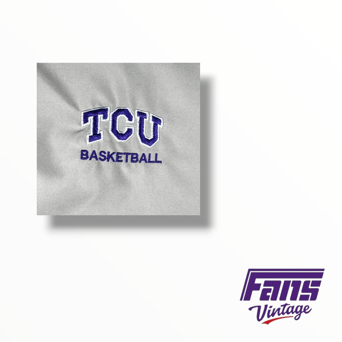 Vintage TCU Basketball Cutter & Buck Sleeveless Khaki V-Neck Golf Pullover Vest