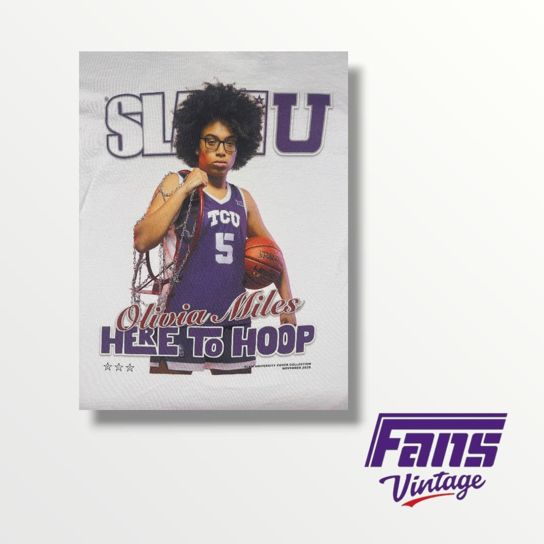 TCU Olivia Miles ‘Here To Hoop’ Tee