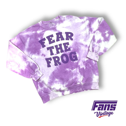 TCU Tie Dye “FEAR THE FROG” Crewneck Sweater