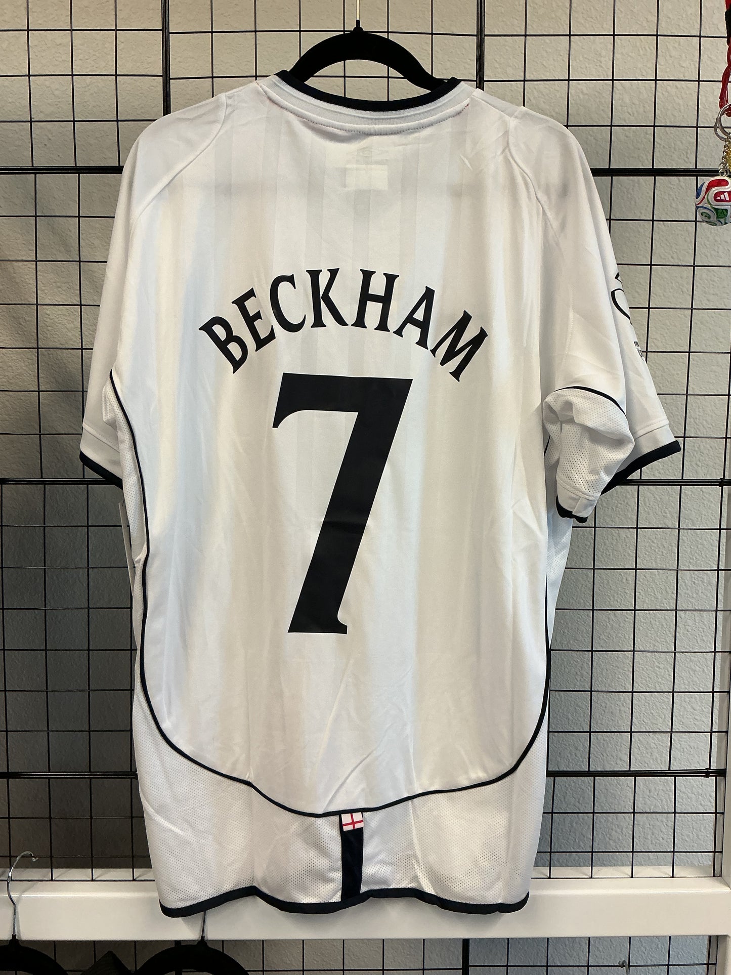 Vintage 2002 World Cup David Beckham England Jersey