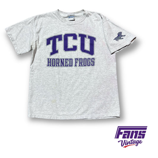 90s vintage TCU tee with awesome throwback logos!