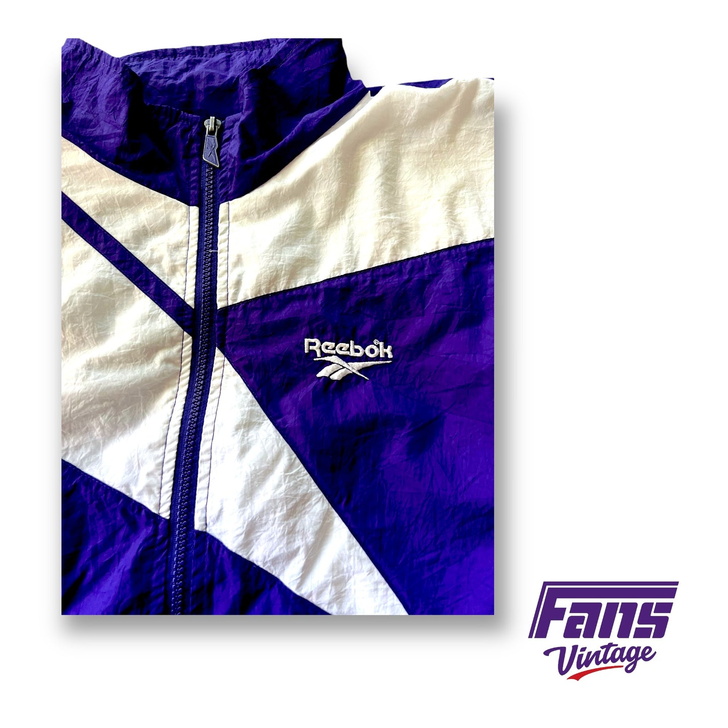 RAD - Ultra Rare Vintage TCU Football 90s Vintage Team Issue Reebok Windbreaker Jacket