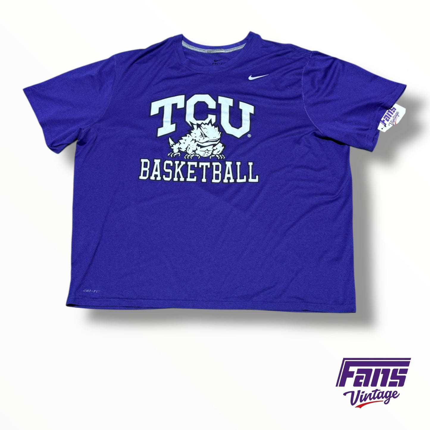 TCU Vintage Y2K Nike Team Issued Basketball 'Count On Me' T-Shirt ￼