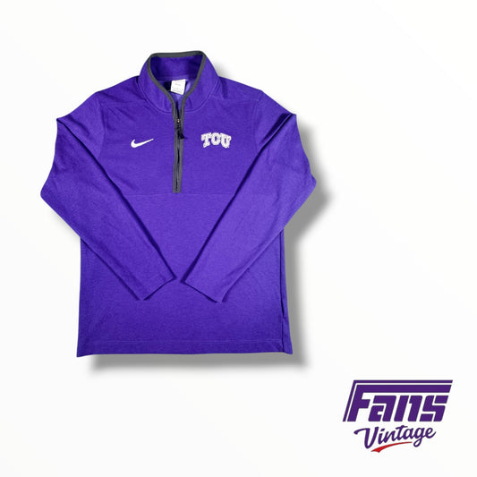 TCU Nike Team Issued Coach’s Sideline Purple Quarter Zip Pullover