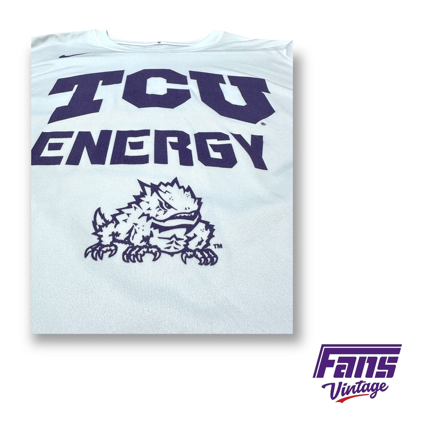 TCU Basketball 2024 Post Season March Madness Nike Long Sleeve "TCU Energy" Warmup Shirt