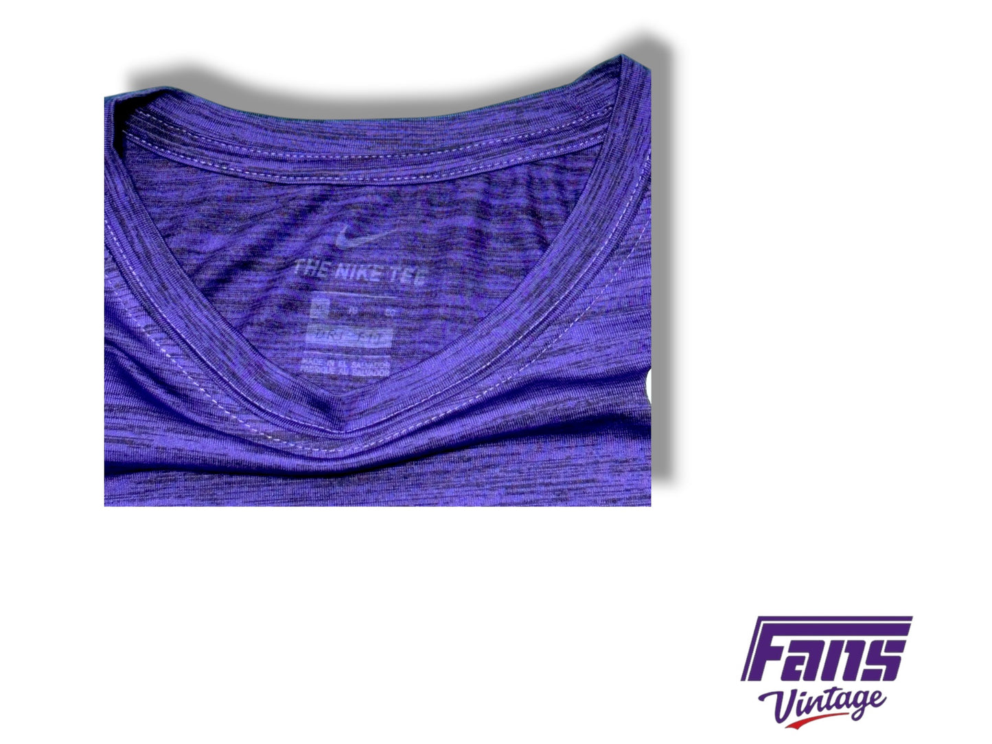 TCU Nike Team Issued Heather Purple ‘Horned Frogs’ Split Bar Logo Training T-shirt