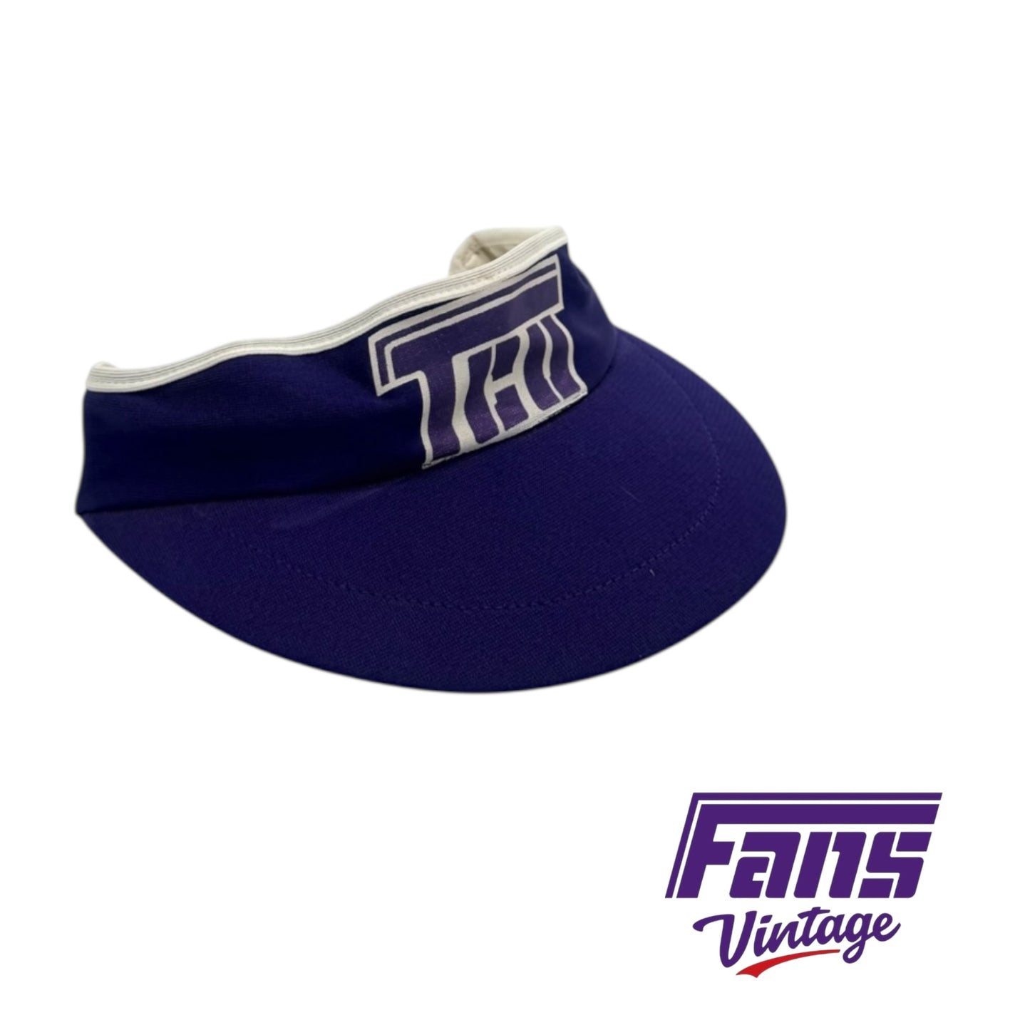 RARE! Vintage TCU ‘Flying T’ visor with unique logo appliqué